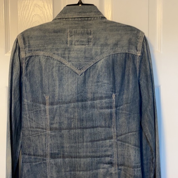 Jeans shirt with Swarovski Cristal buttons, vintage! Bought to small! - Picture 4 of 4